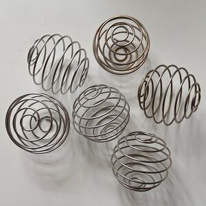 Set of 6 Silver Wire Whisk BlenderBottle Balls